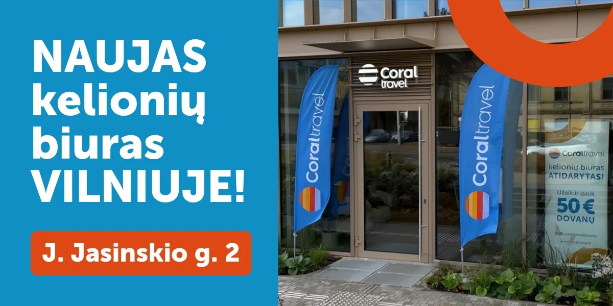 Vilniaus širdyje duris atvėrė antras „Coral Travel“ biuras